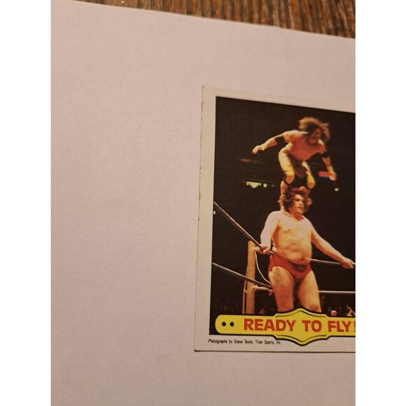 Vintage 1985 WWF Ready to Fly Card 53 Jimmy Superfly Snuka Andre the Giant Topps - Picture 2 of 4